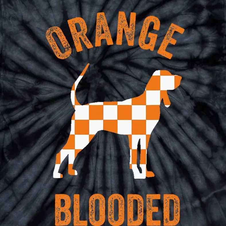 Orange Blooded Tennessee Hound Native Home Tn State Pride Tie-Dye T-Shirt