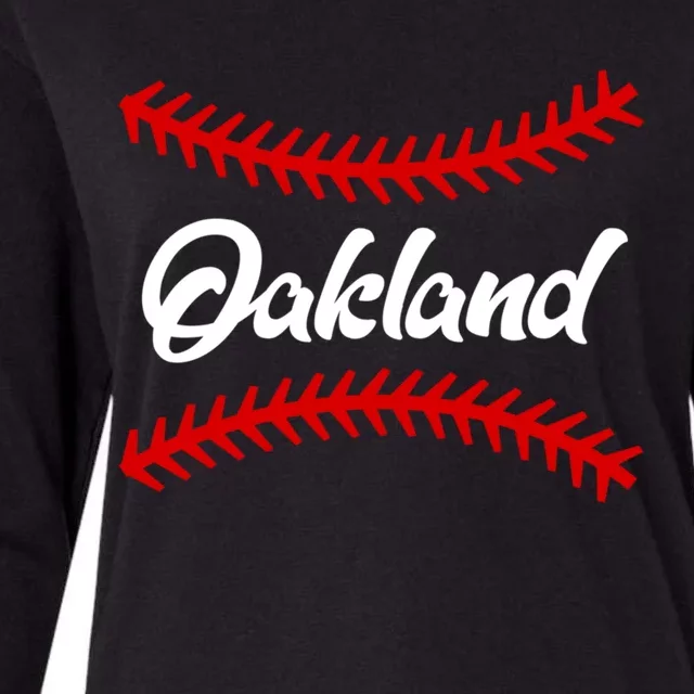 Oakland Baseball Team Fan Gift Womens Cotton Relaxed Long Sleeve T-Shirt