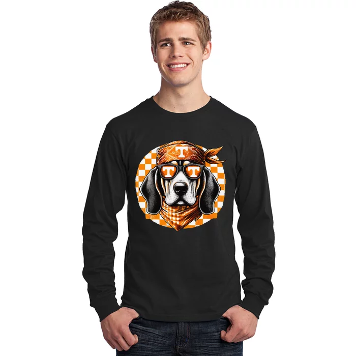 Orange Blooded Tennessee Hound Native Home Tn State Pride Gift Long Sleeve Shirt