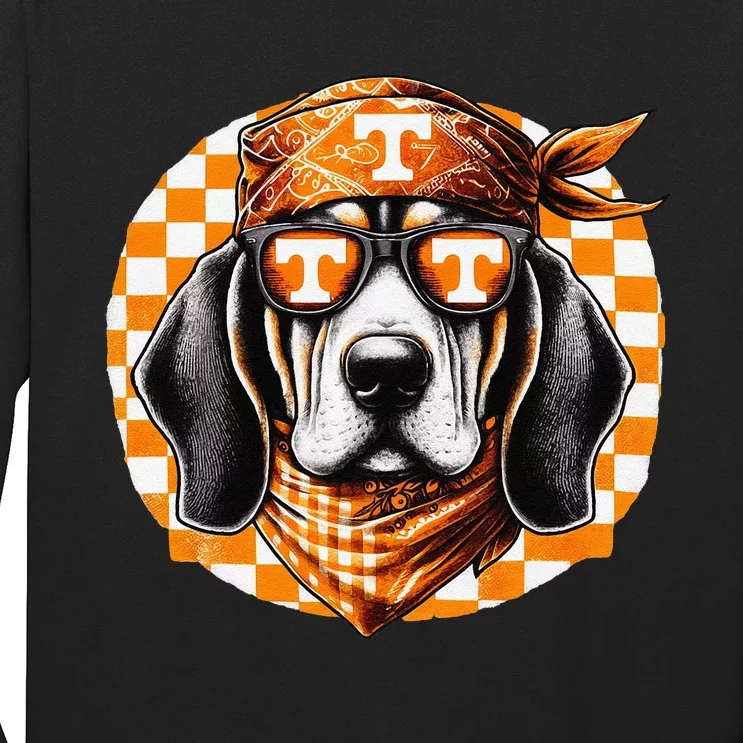 Orange Blooded Tennessee Hound Native Home Tn State Pride Gift Long Sleeve Shirt