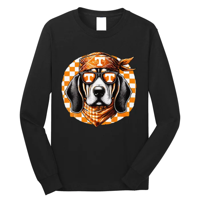 Orange Blooded Tennessee Hound Native Home Tn State Pride Gift Long Sleeve Shirt