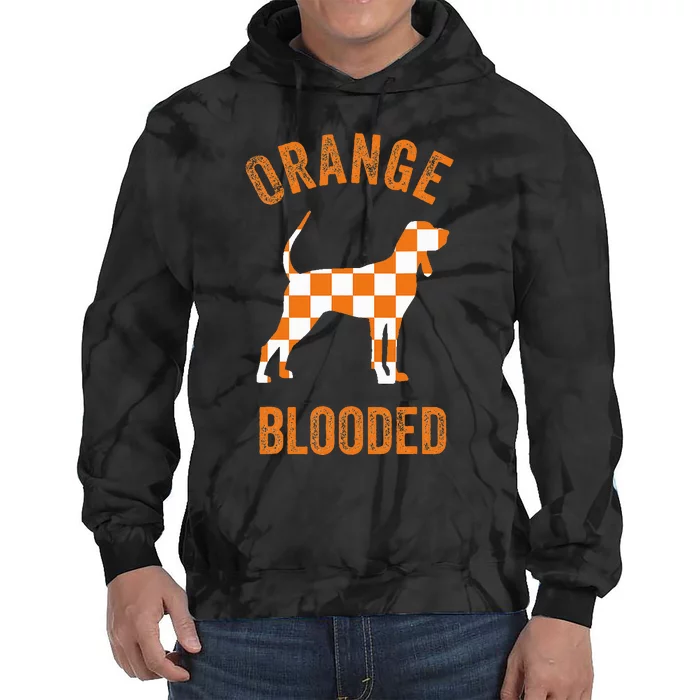 Orange Blooded Tennessee Hound Native Home Tn State Pride Tie Dye Hoodie