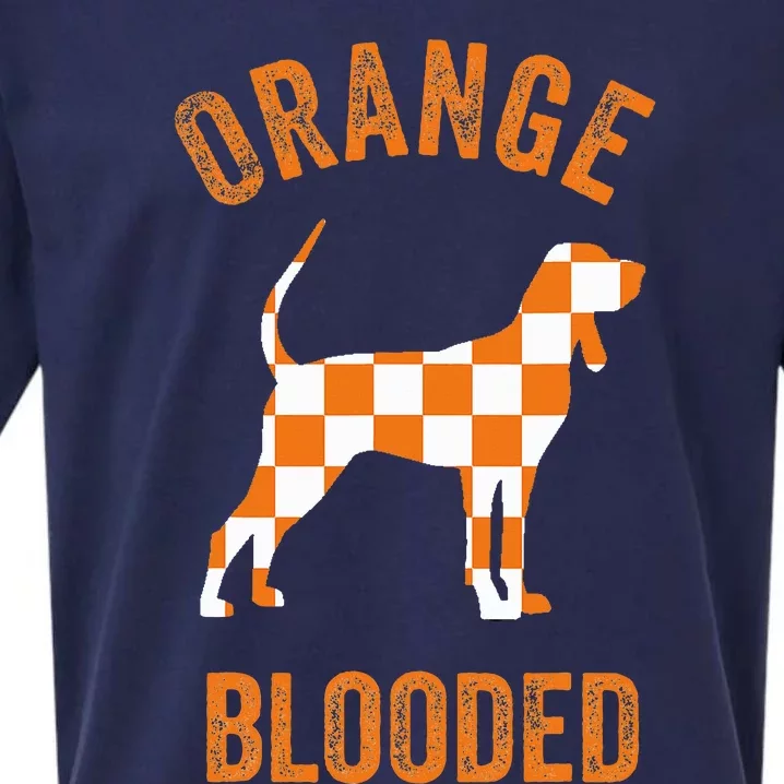 Orange Blooded Tennessee Hound Native Home Tn State Pride Sueded Cloud Jersey T-Shirt