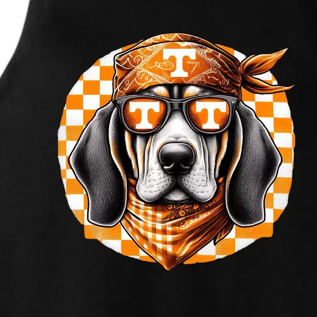 Orange Blooded Tennessee Hound Native Home Tn State Pride Ladies Tri-Blend Wicking Tank