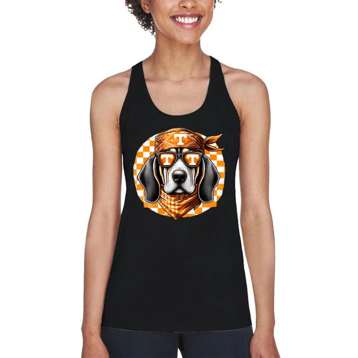 Orange Blooded Tennessee Hound Native Home Tn State Pride Women's Racerback Tank