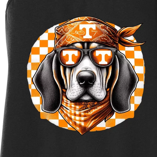 Orange Blooded Tennessee Hound Native Home Tn State Pride Women's Racerback Tank