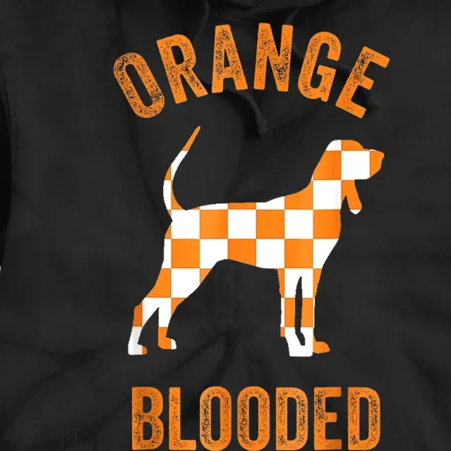 Orange Blooded Tennessee Hound Native Home Tn Rocky Top Tie Dye Hoodie