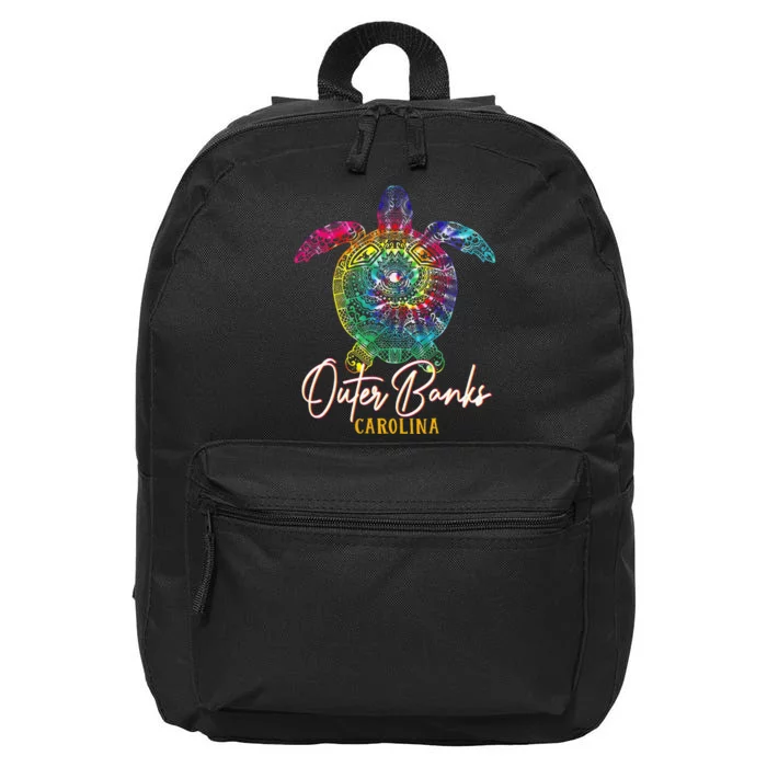 Outer Banks Tie Dye Sea Turtle Carolina Family Vacation 16 in Basic Backpack