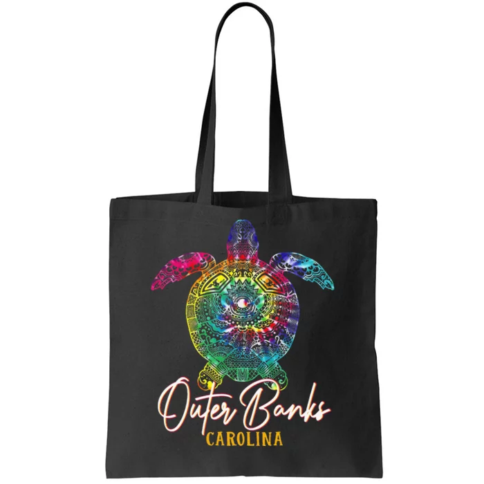 Outer Banks Tie Dye Sea Turtle Carolina Family Vacation Tote Bag