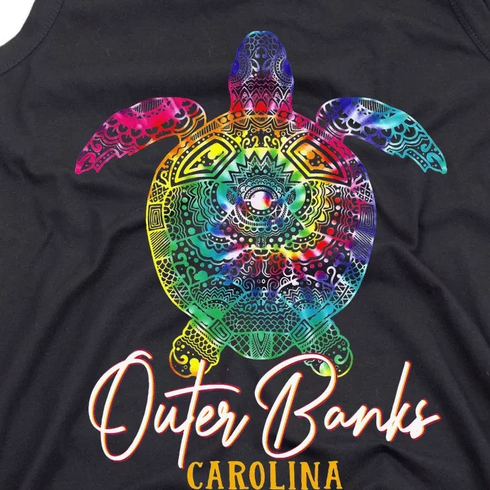 Outer Banks Tie Dye Sea Turtle Carolina Family Vacation Tank Top