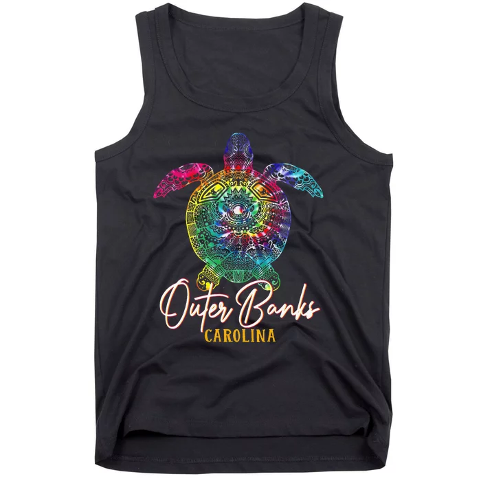 Outer Banks Tie Dye Sea Turtle Carolina Family Vacation Tank Top