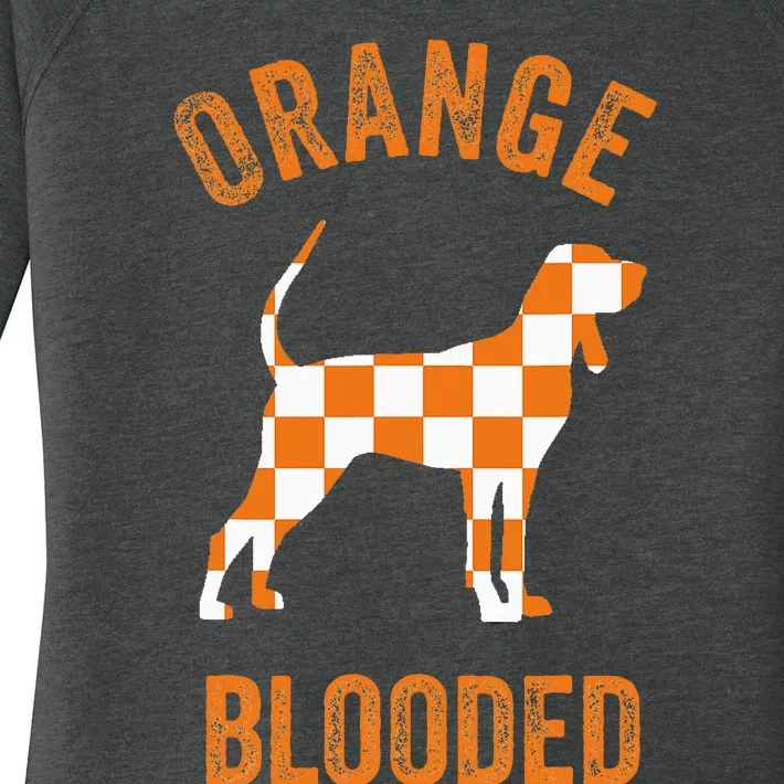 Orange Blooded Tennessee Hound Native Home Tn State Pride Women's Perfect Tri Tunic Long Sleeve Shirt