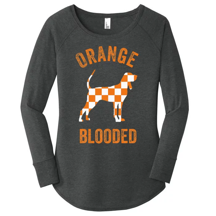 Orange Blooded Tennessee Hound Native Home Tn State Pride Women's Perfect Tri Tunic Long Sleeve Shirt