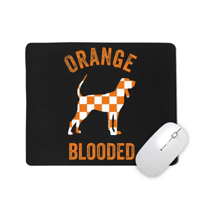 Orange Blooded Tennessee Hound Native Home Tn State Pride Mousepad