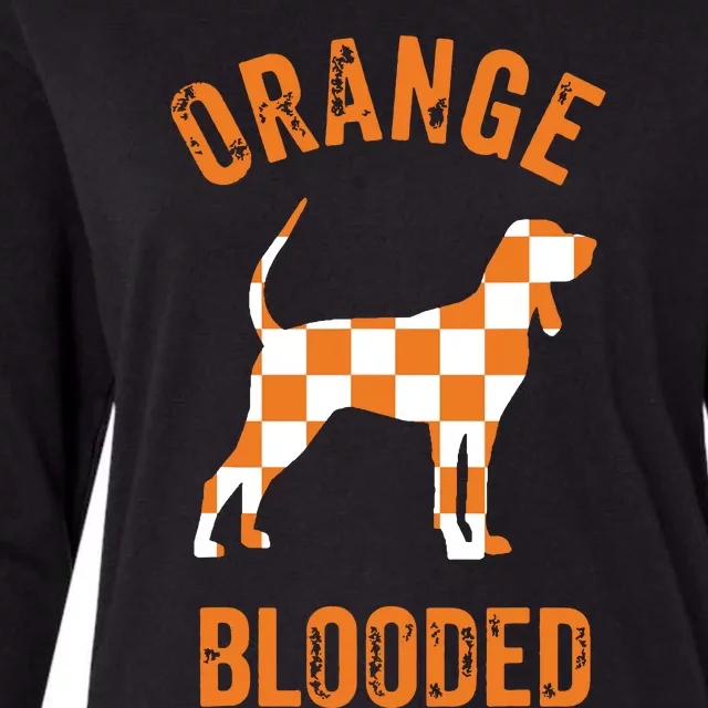 Orange Blooded Tennessee Hound Native Home Tn State Pride Womens Cotton Relaxed Long Sleeve T-Shirt