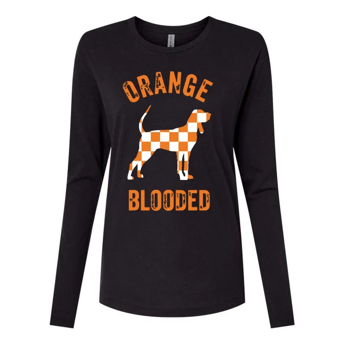 Orange Blooded Tennessee Hound Native Home Tn State Pride Womens Cotton Relaxed Long Sleeve T-Shirt