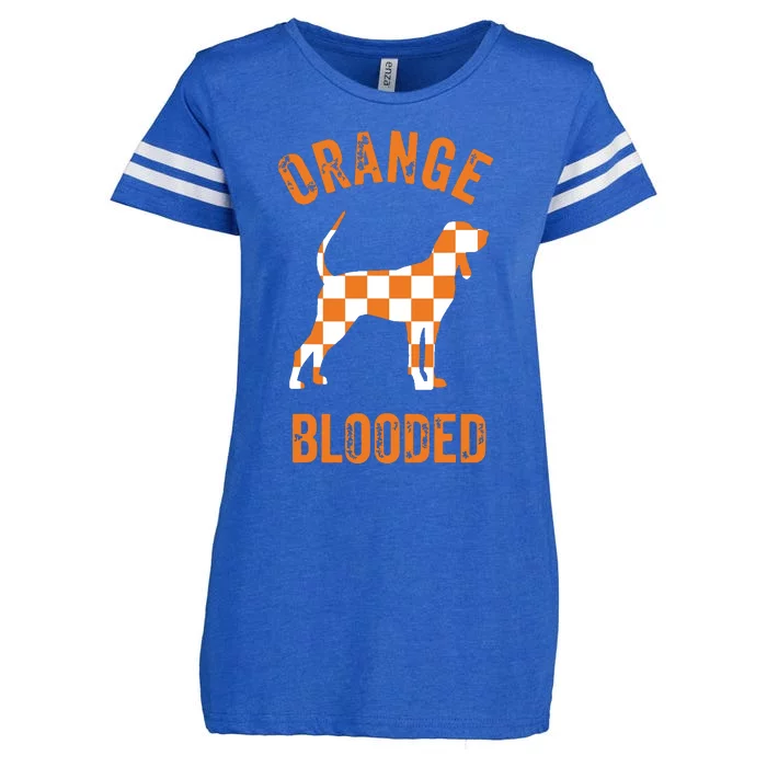 Orange Blooded Tennessee Hound Native Home Tn State Pride Enza Ladies Jersey Football T-Shirt