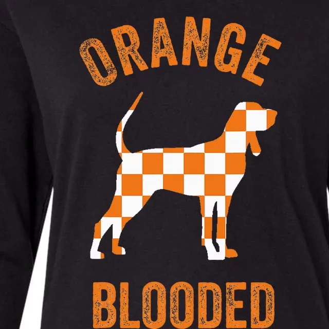 Orange Blooded Tennessee Womens Cotton Relaxed Long Sleeve T-Shirt