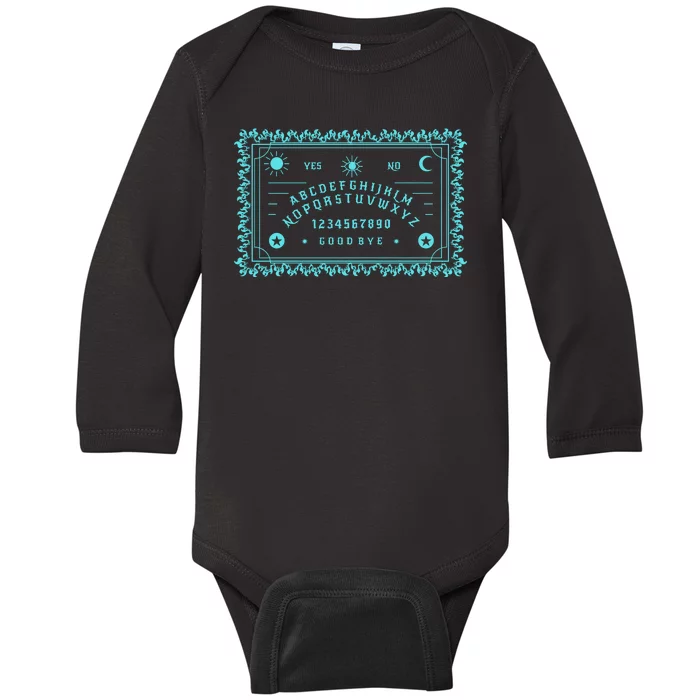 Ouija Board Vintage Goth Spirit Gothic Board Witch Wiccan Tarot Witchcraft Baby Long Sleeve Bodysuit