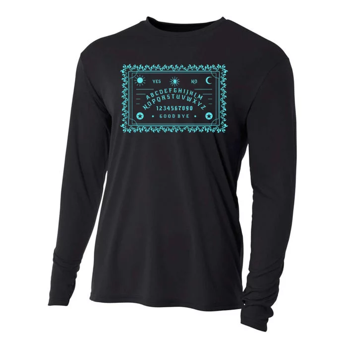 Ouija Board Vintage Goth Spirit Gothic Board Witch Wiccan Tarot Witchcraft Cooling Performance Long Sleeve Crew