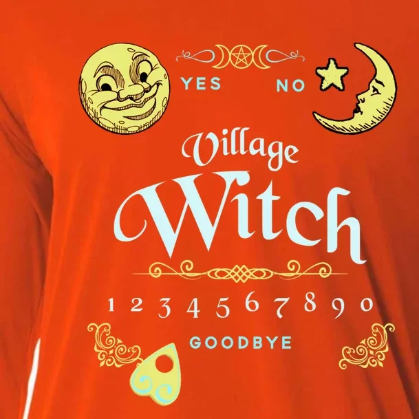 Ouija Board Village Witch Pagan Wiccan Design Cool Gift Cooling Performance Long Sleeve Crew