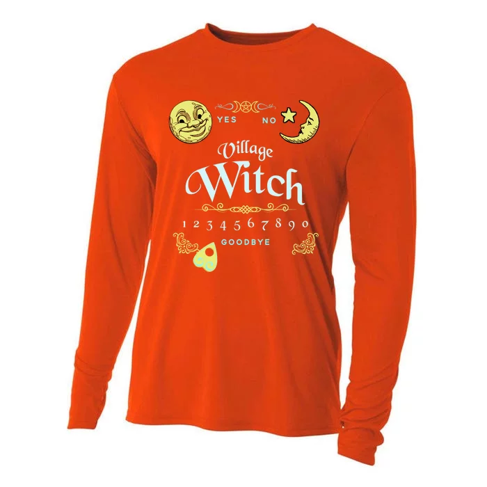 Ouija Board Village Witch Pagan Wiccan Design Cool Gift Cooling Performance Long Sleeve Crew