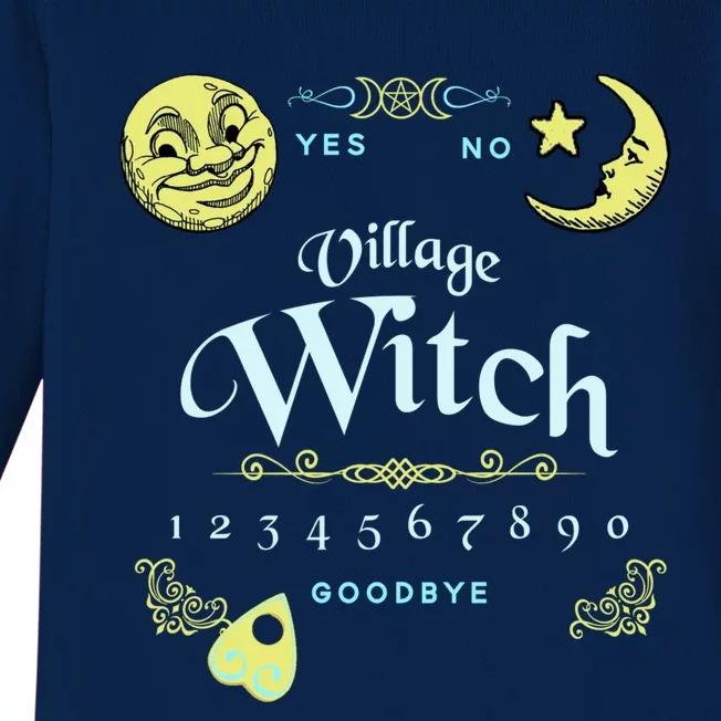 Ouija Board Village Witch Pagan Wiccan Design Cool Gift Baby Long Sleeve Bodysuit