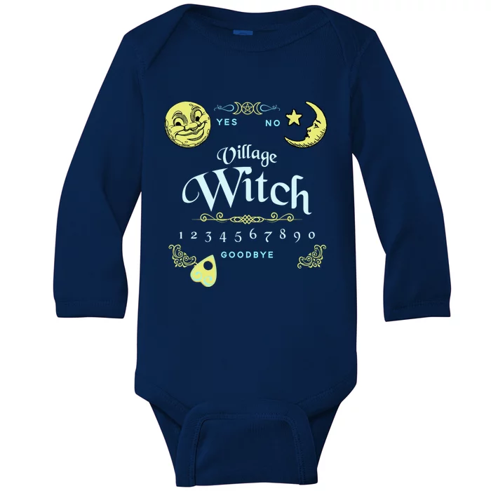 Ouija Board Village Witch Pagan Wiccan Design Cool Gift Baby Long Sleeve Bodysuit