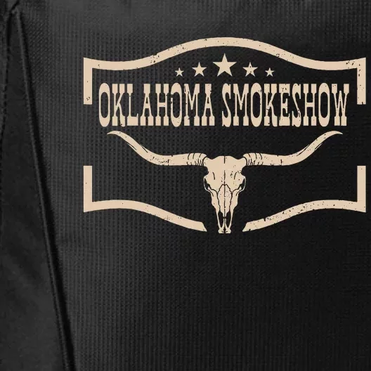 Oklahoma Bullskull With Feathers And Dreamcatcher Smokeshow City Backpack