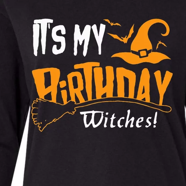 October Birthday Witch Celebration Womens Cotton Relaxed Long Sleeve T-Shirt