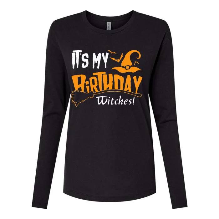 October Birthday Witch Celebration Womens Cotton Relaxed Long Sleeve T-Shirt