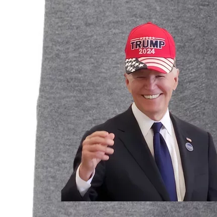 Oe Biden Wearing Trump Hat 2024 President Donald Republican Doggie 3-End Fleece Hoodie