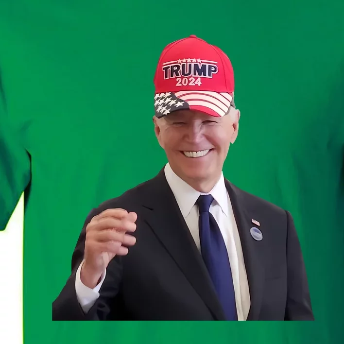 Oe Biden Wearing Trump Hat 2024 President Donald Republican Tall T-Shirt