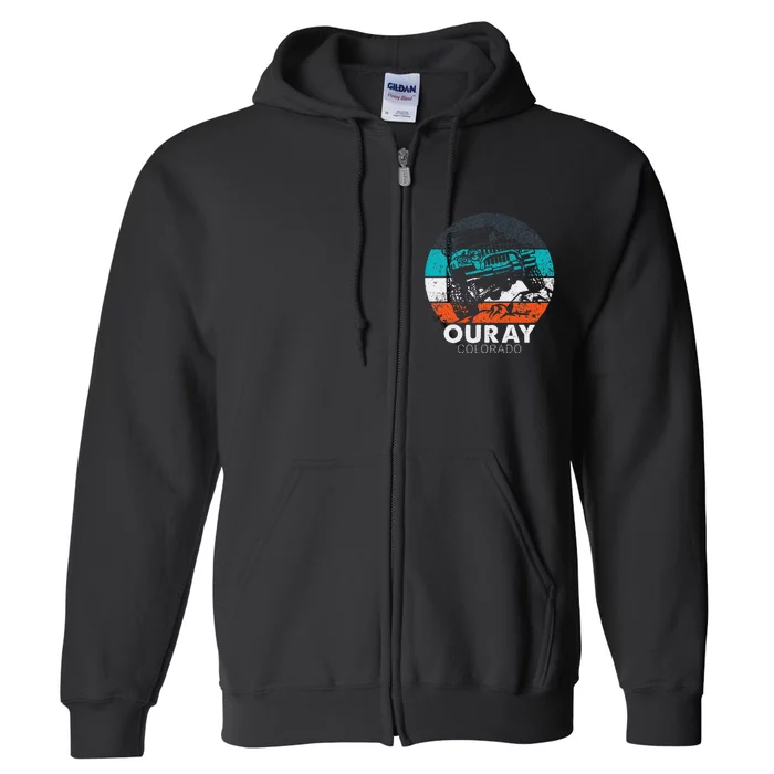 Ouray Colorado 4x4 Off Road Trail Vehicle Outdoor Adventure Full Zip Hoodie