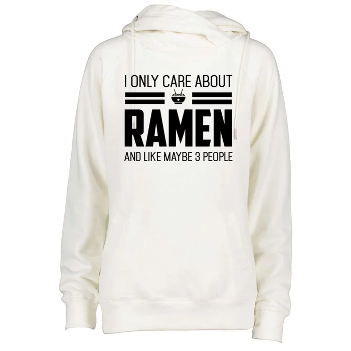 Only Care About Ra Funny Vintage Asian Noodle Great Gift Womens Funnel Neck Pullover Hood