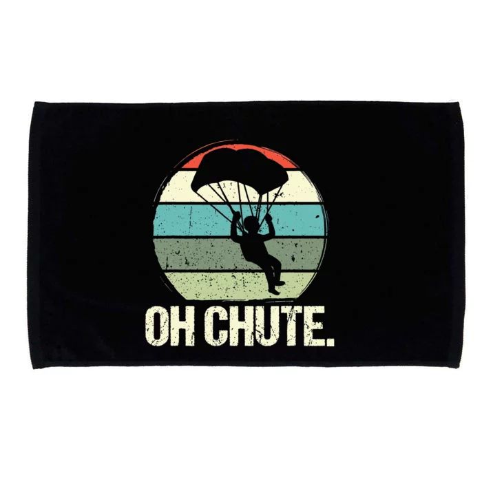 Oh Chute as a Funny Skydiving Microfiber Hand Towel