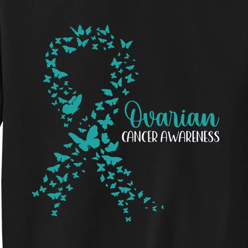 Ovarian Cancer Awareness Teal Ribbon Warrior Survivor Sweatshirt