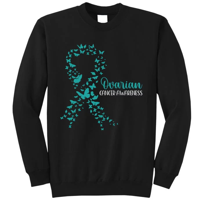 Ovarian Cancer Awareness Teal Ribbon Warrior Survivor Sweatshirt