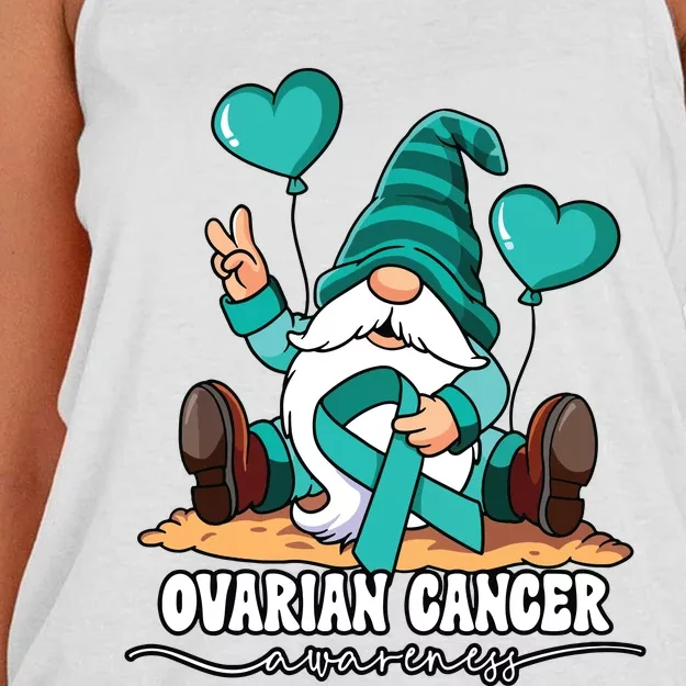 Ovarian Cancer Awareness Women's Knotted Racerback Tank