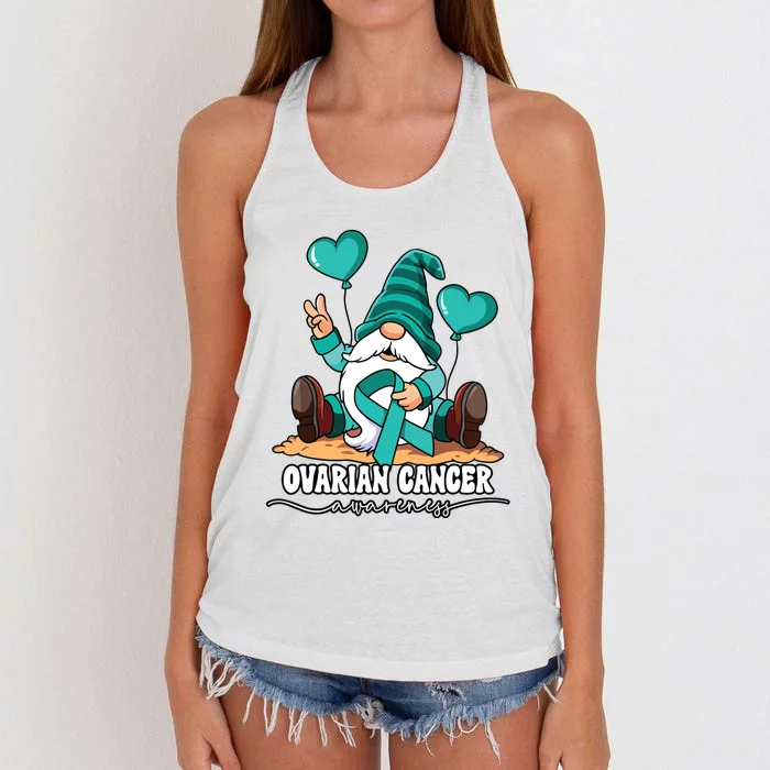 Ovarian Cancer Awareness Women's Knotted Racerback Tank