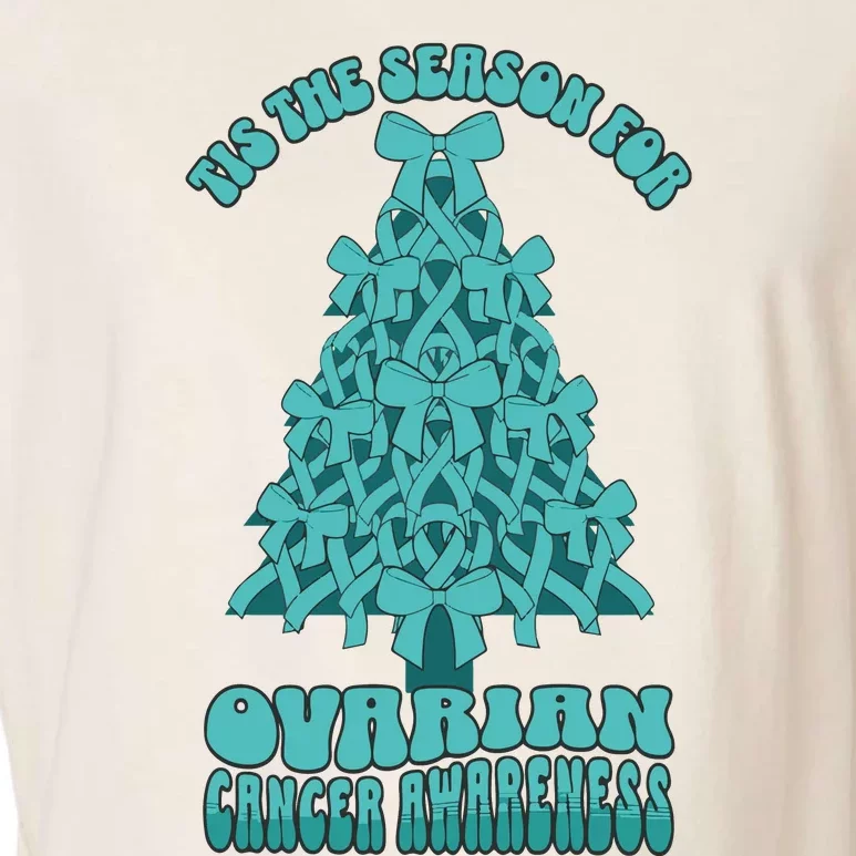 Ovarian Cancer Awareness Christmas Garment-Dyed Women's Muscle Tee