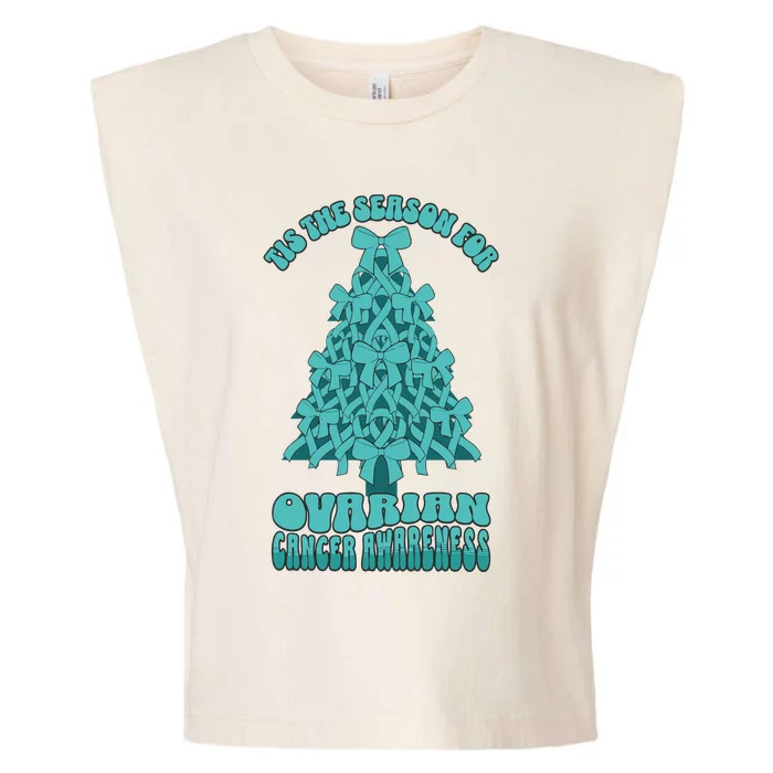 Ovarian Cancer Awareness Christmas Garment-Dyed Women's Muscle Tee