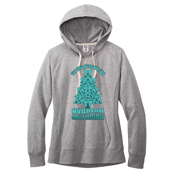 Ovarian Cancer Awareness Christmas Women's Fleece Hoodie