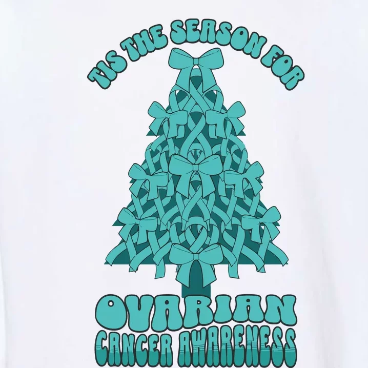 Ovarian Cancer Awareness Christmas Garment-Dyed Sweatshirt