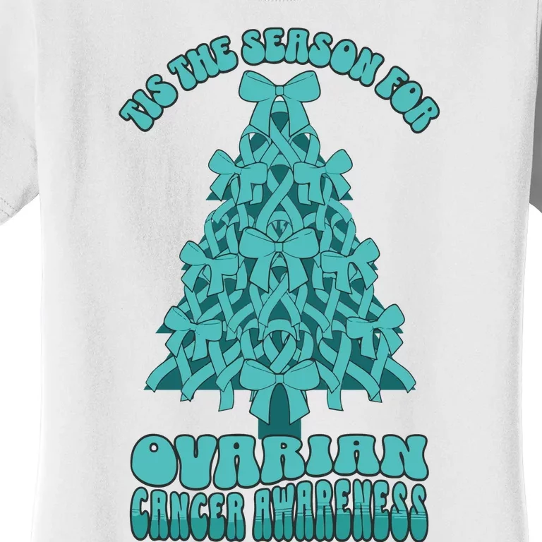 Ovarian Cancer Awareness Christmas Women's T-Shirt