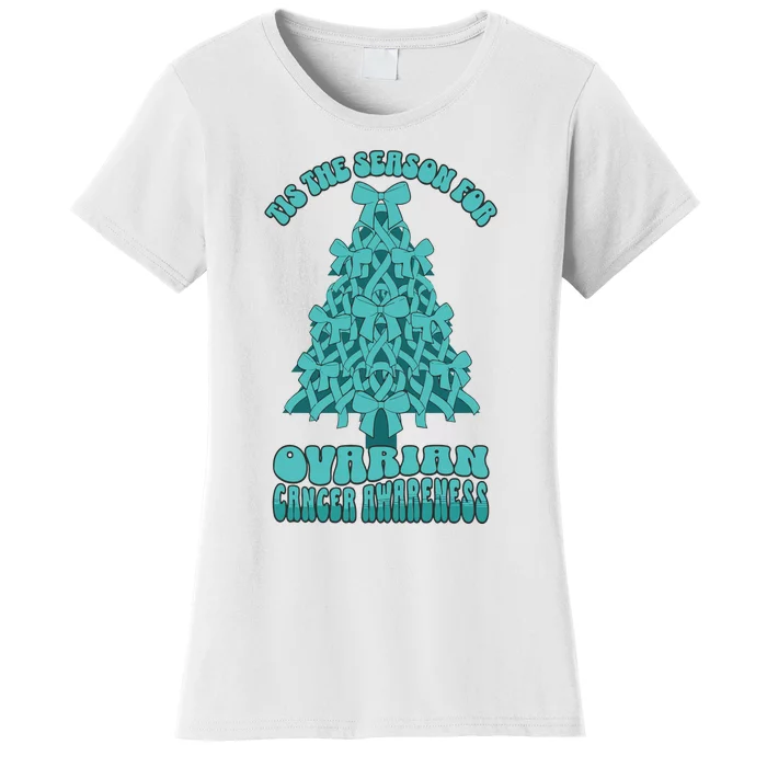 Ovarian Cancer Awareness Christmas Women's T-Shirt