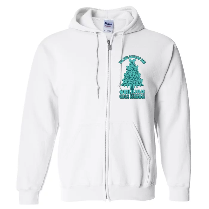 Ovarian Cancer Awareness Christmas Full Zip Hoodie