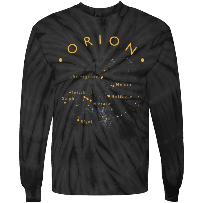 Orion Constellation Astronomy Lover Stargazing Tie-Dye Long Sleeve Shirt