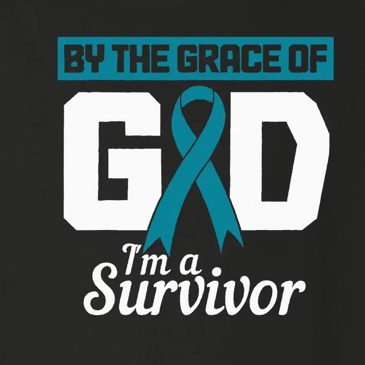 Ovarian Cancer Awareness Month Woman Teal Ribbon Survivor Toddler Long Sleeve Shirt