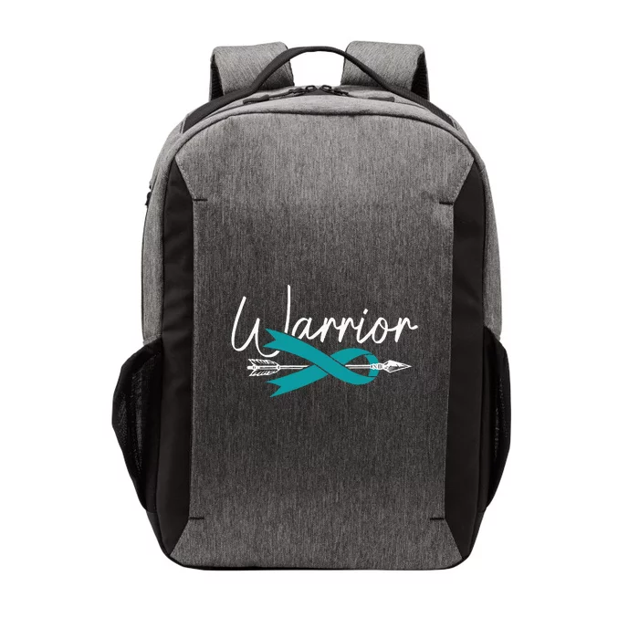 Ovarian Cancer Awareness Month Woman Teal Ribbon Warrior Vector Backpack